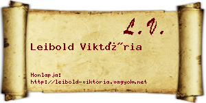 Leibold Viktória névjegykártya